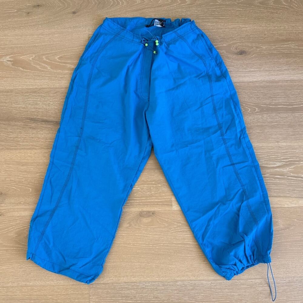 Basic Pleasure Mode Dolphin Cargo Parachute Pants Size UK 6 XS in Blue
